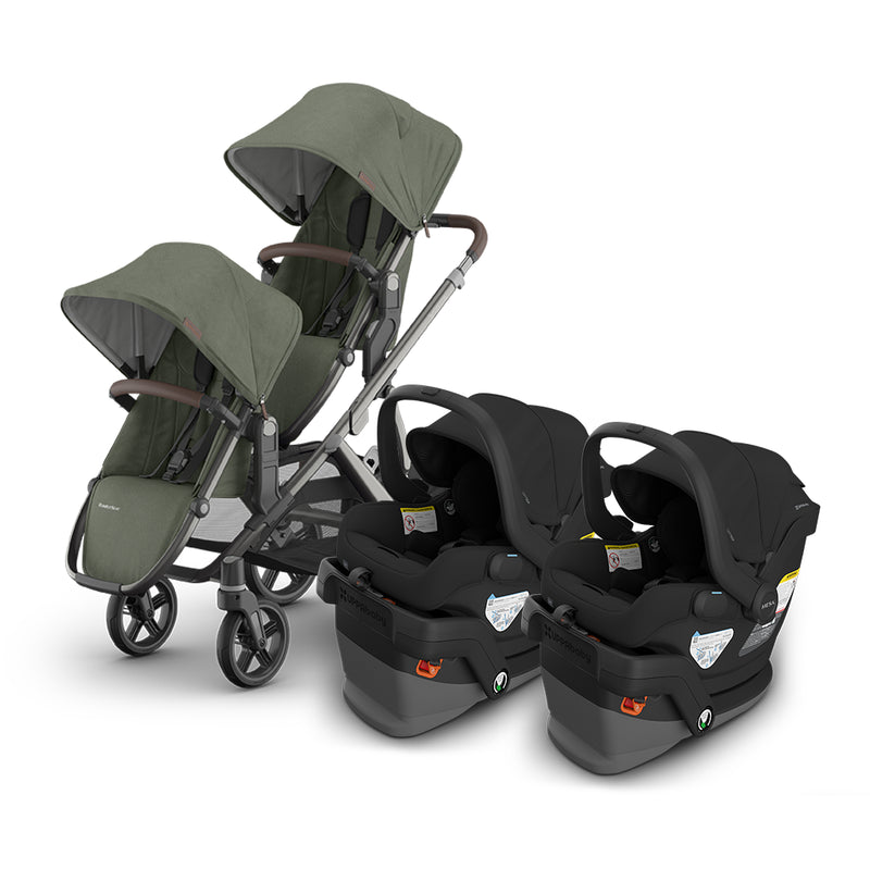 uppababy vista v3 twin travel system with jake mesa v3 infant car seat 