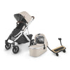 Uppa baby Vista V2 infant stroller with sibling piggy back accessory in declan