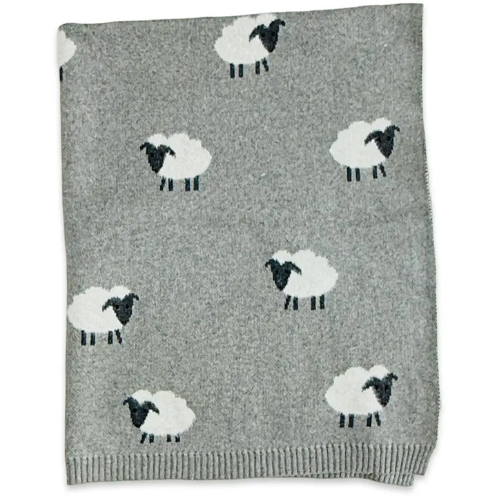 viverano organics textured knit sheep blanket for baby 