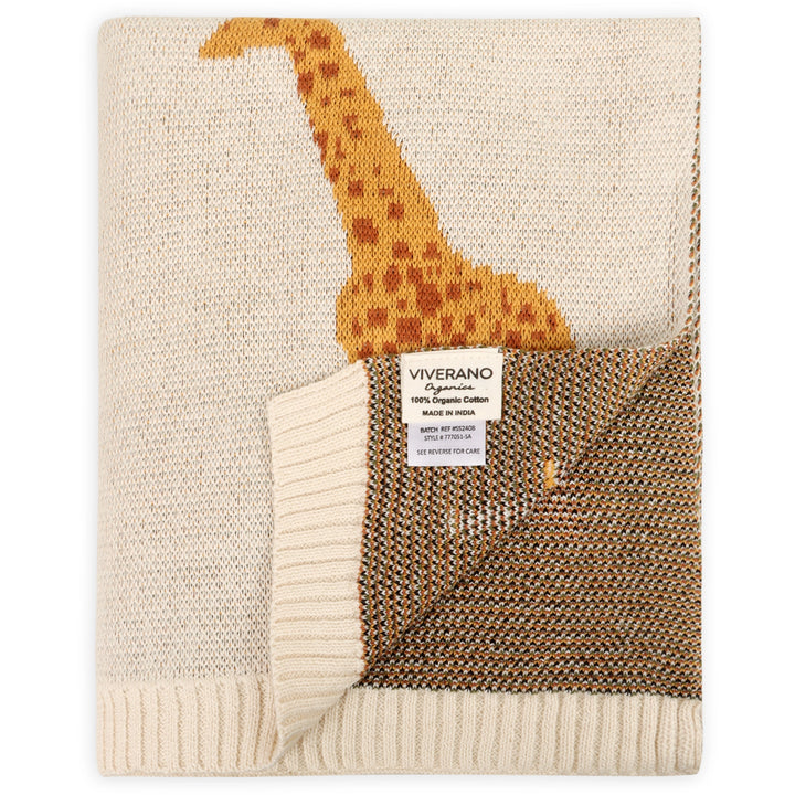 viverano organics safari 3D knit blanket for baby  