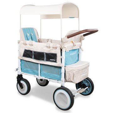 wonderfold baby stroller WonderFold VW4 Volkswagen Stroller Wagon Bondi Blue