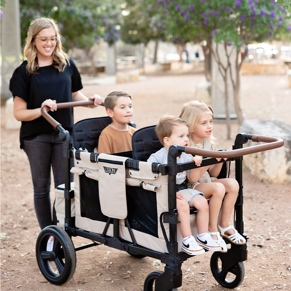 Keenz Vyoo Stroller Wagons with Four Seats in Mocha