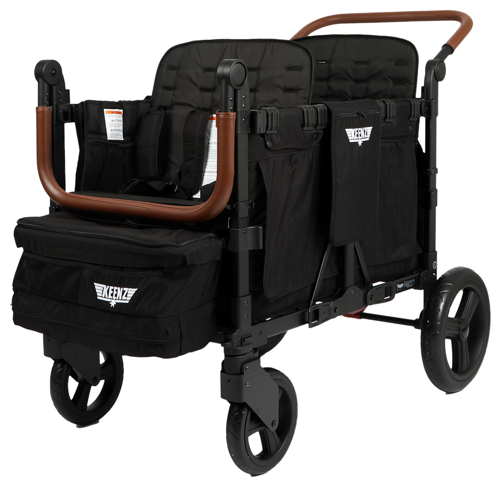 Keenz Vyoo Wagon Stroller in Black Four Seats