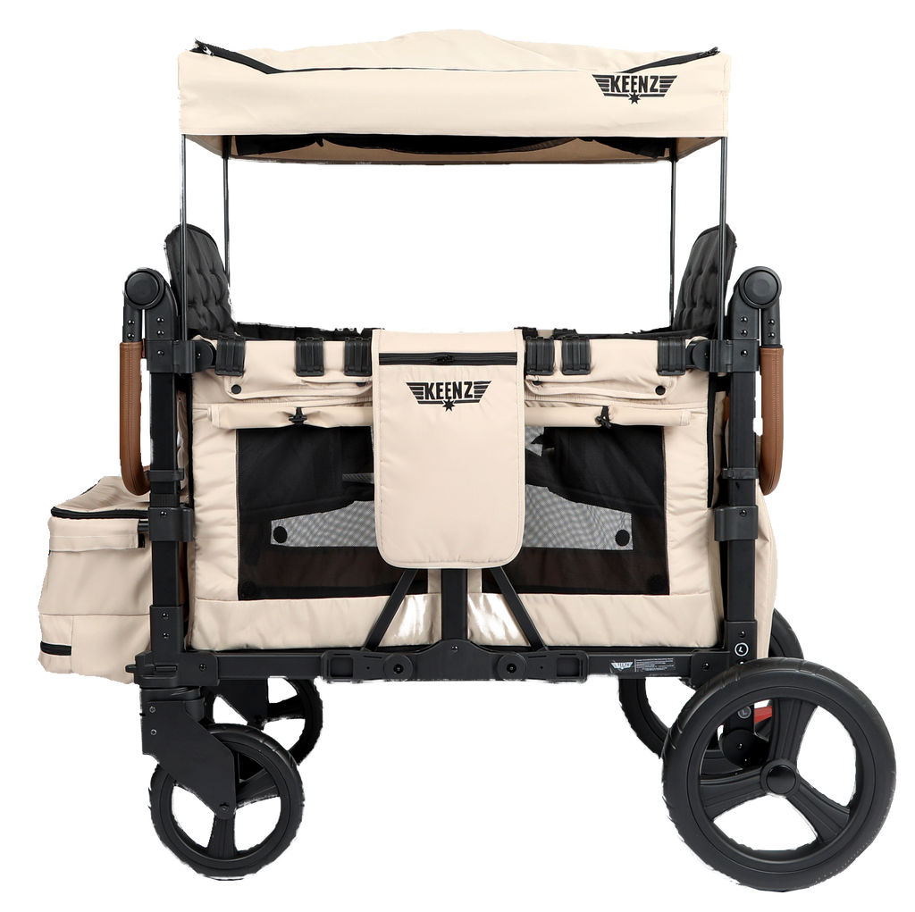 Keenz Vyoo Wagon stroller in Mocha with Canopy