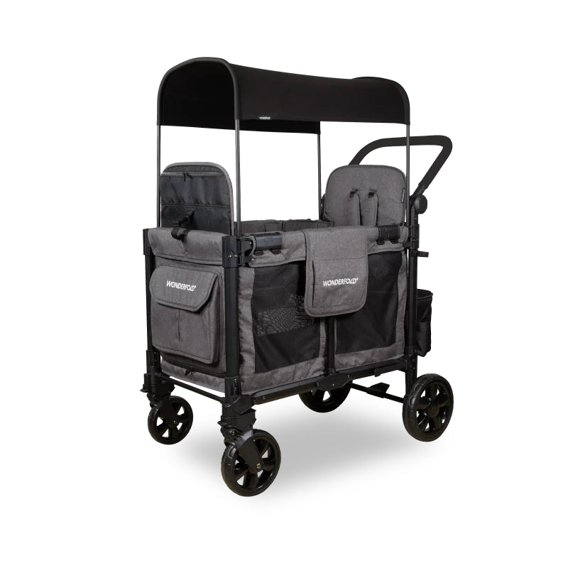 wonderfold wagon premium double stroller wagon in black camo Wonderfold W2 Luxe Double Push Wagon – Hazel & Fawn
