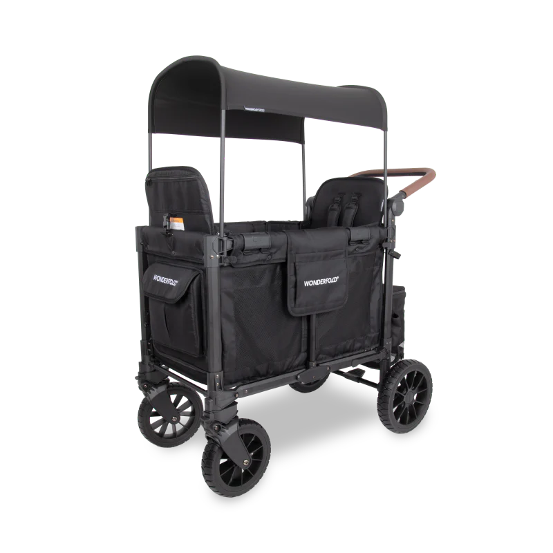 wonderfold W2 luxe pro in jet black stroller wagon for babies stroller for toddlers stroller travel system vacation wagon stroller 