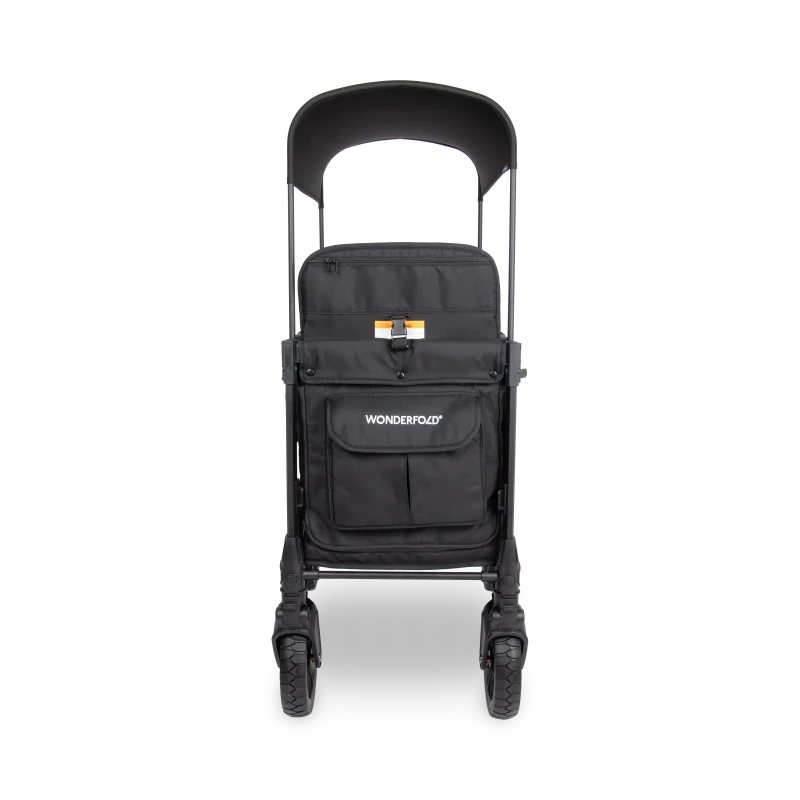 wonderfold W2 luxe pro jet black stroller wagon for babies and toddlers with all-terrain wheels 