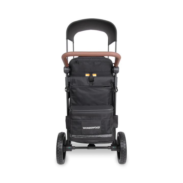 Offering a luxury feel, the black Wonderfold W2 Luxe Pro best baby stroller ensures comfort and easy folding design