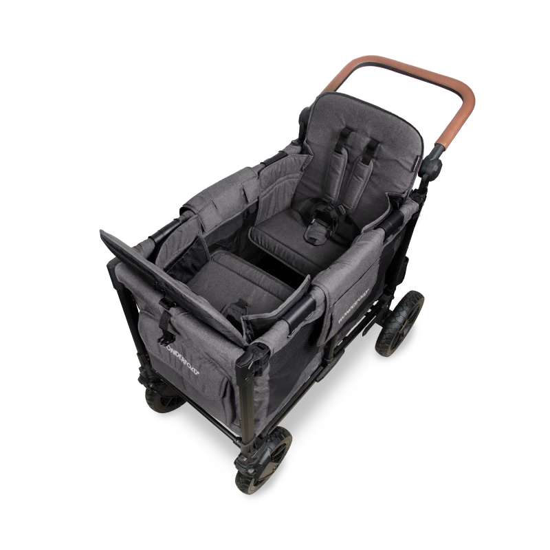 wonderfold W2 luxe pro in charcoal grey gray stroller wagon for babies stroller for toddlers stroller travel system vacation wagon stroller for travel 