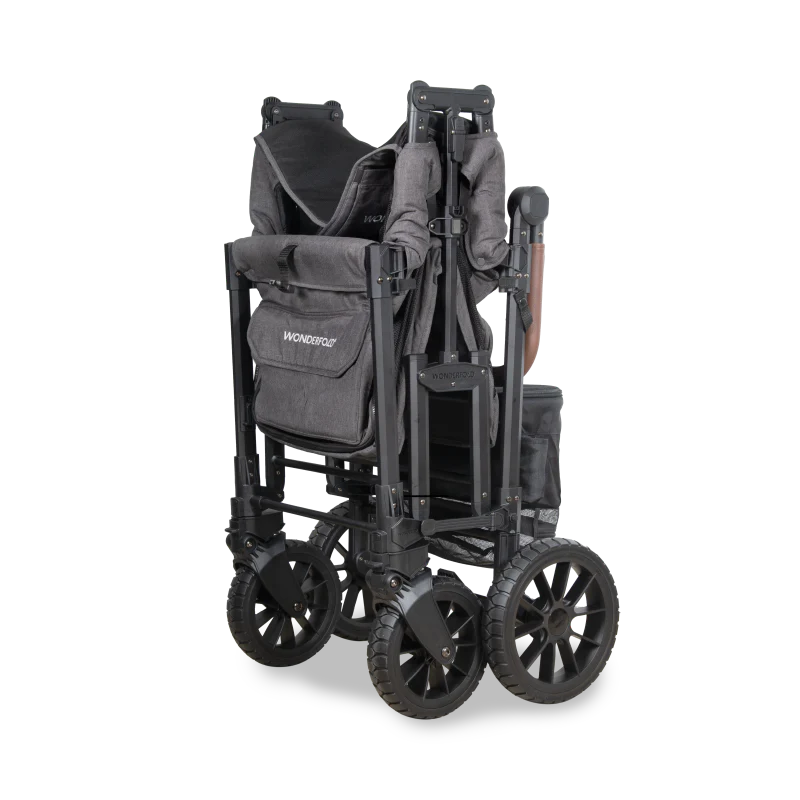 Wonderfold W2 luxe pro in charcoal grey gray stroller wagon for babies aluminum frame easy to fold