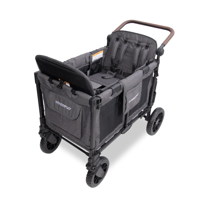 wonderfold w4 luxe pro stroller wagon in charcoal gray grey baby stroller travel system 