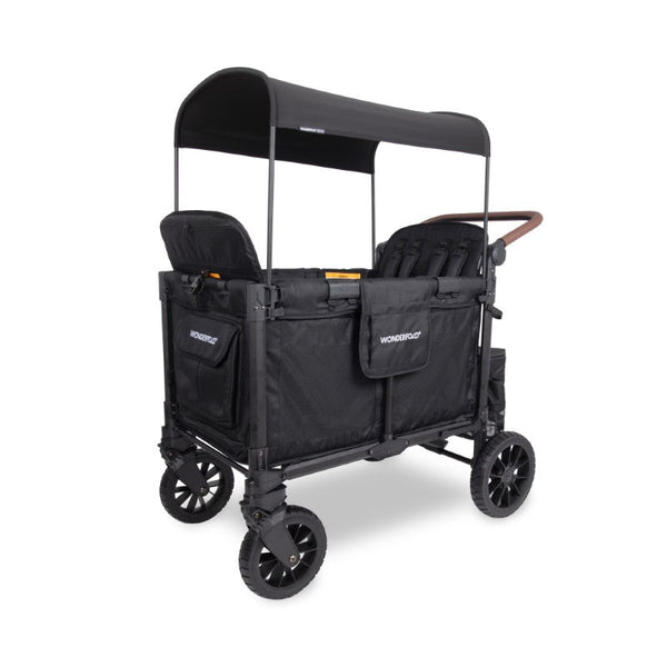 wonderfold w4 luxe pro stroller wagon in jet black infant stroller travel system wagon 