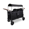 wonderful w6 luxe pro stroller wagon for toddlers six seats jet black five point harness family vacation 