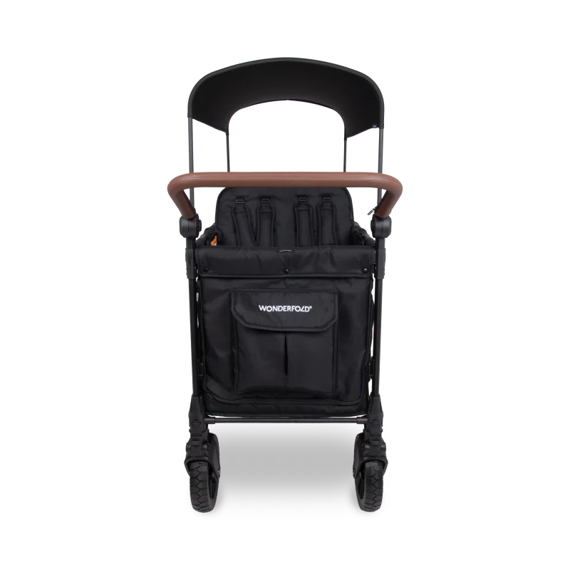 wonderfold luxe pro stroller wagon six seats jet black transport toddlers and babies travel system travel 