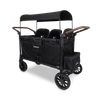 wonderfold w6 stroller wagon four-wheels stroller double seat stroller six seat stroller jet black