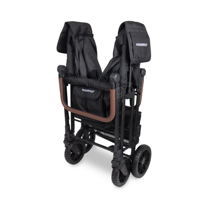 wonderfold W6 luxe pro stroller wagon black six seat wagon for children all-terrain wheels 