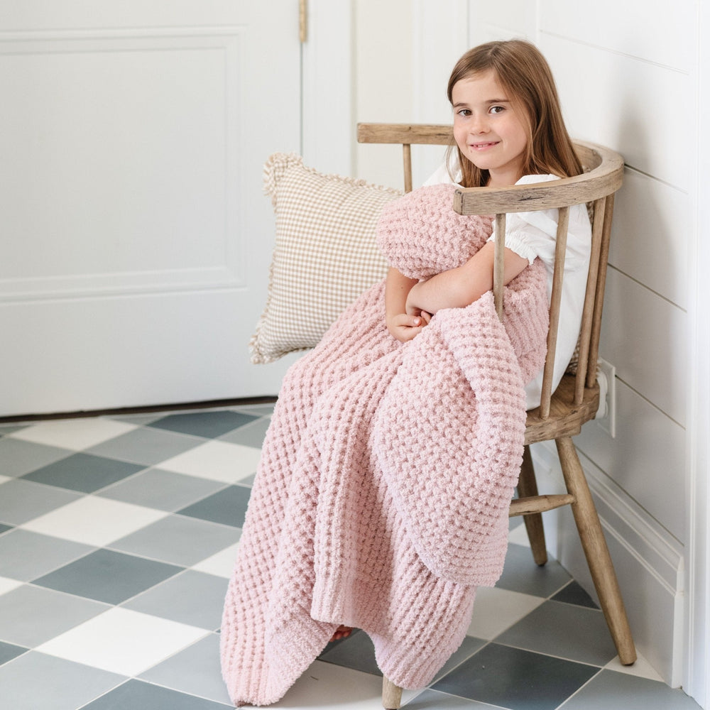 Rosette Saranoni Waffle Knit Toddler Blanket offers cloud-like comfort, ideal for baby boy blankets that feel extra gentle.