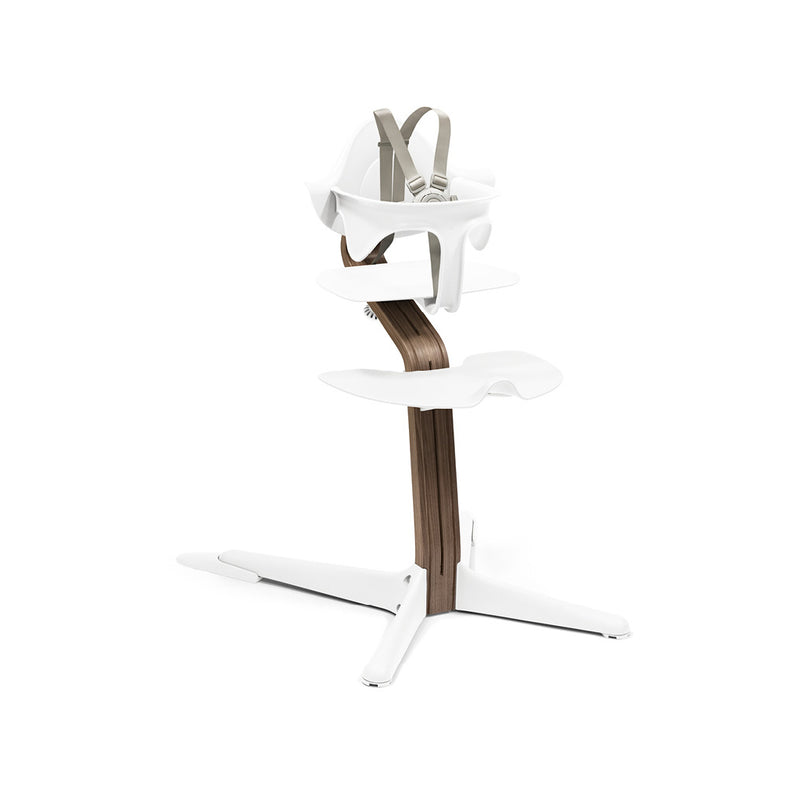 Walnut white stokke nomi high chair