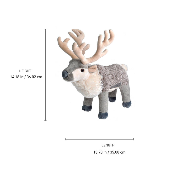 Soft stuffed reindeer from the Wild Republic Cuddlekins collection, holiday plush