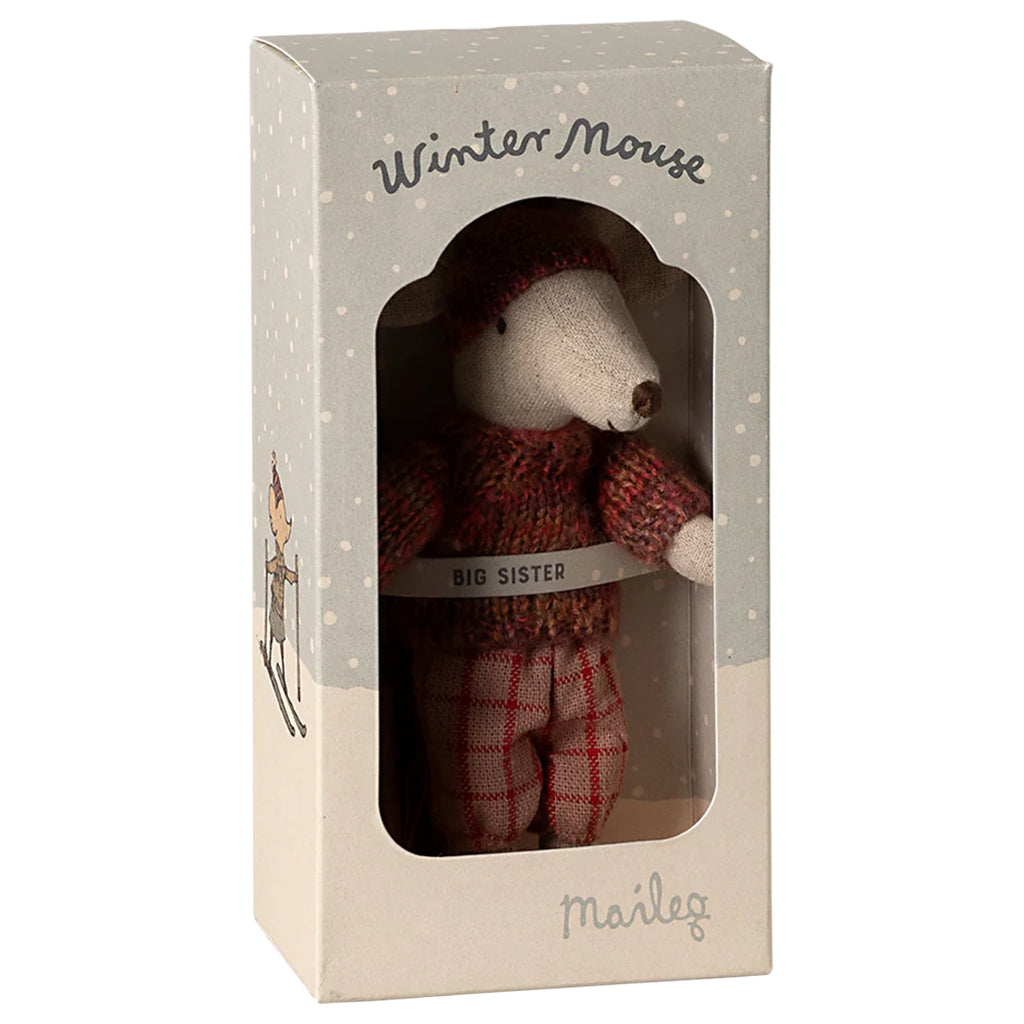 Maileg mouse house sister winter ski set