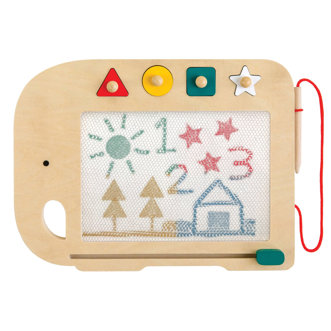 Petit Collage Wooden Elephant Magic Drawing Board for Kids