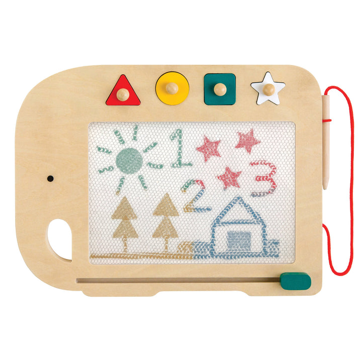 Petit Collage Wooden Elephant Magic Drawing Board for Kids