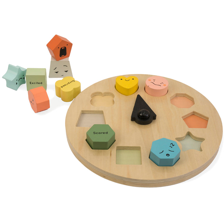wonder and wise shapes of emotions wooden educational toy for toddler 
