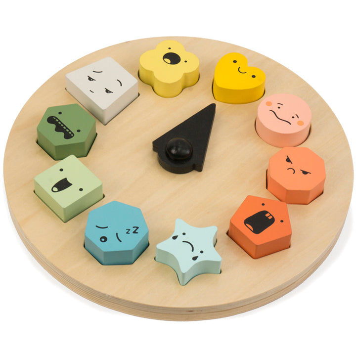 wonder and wise wooden shapes of emotions labeling feelings for toddler 