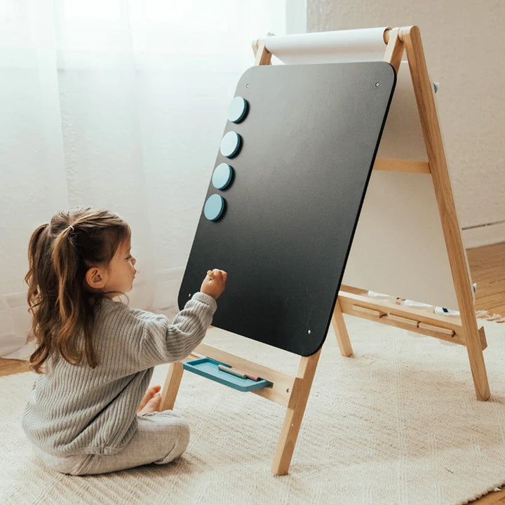 kids magnetic chalk board arts and crafts wonder and wise easel does it 