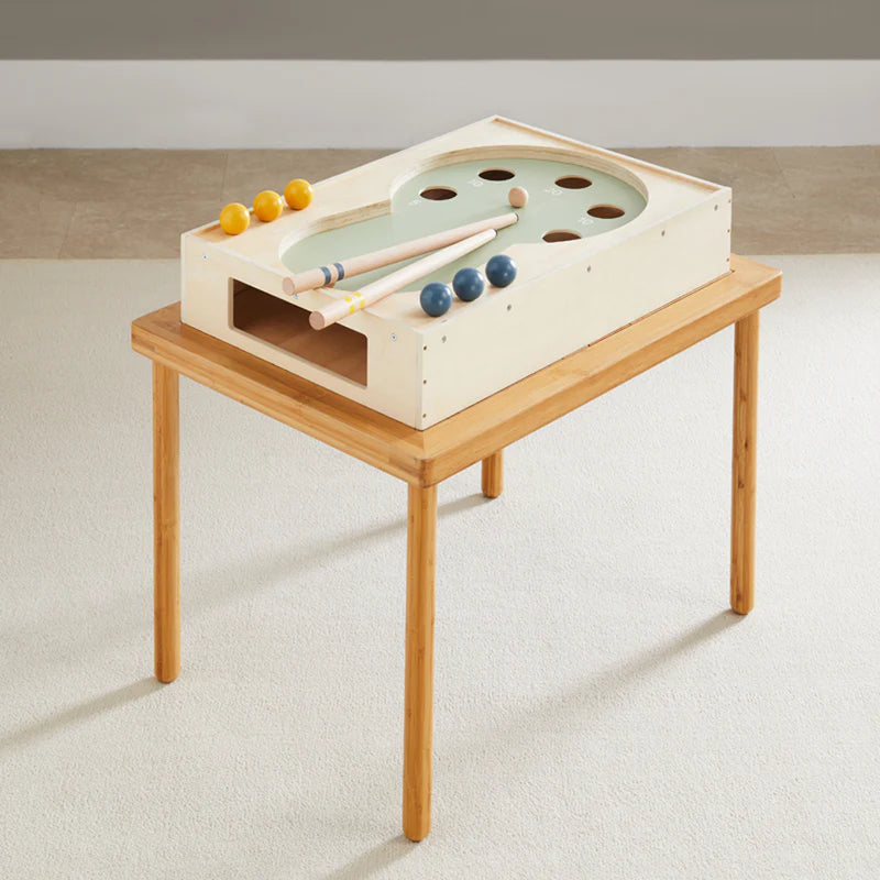 pretend play wonder and wise wooden toy pool table 