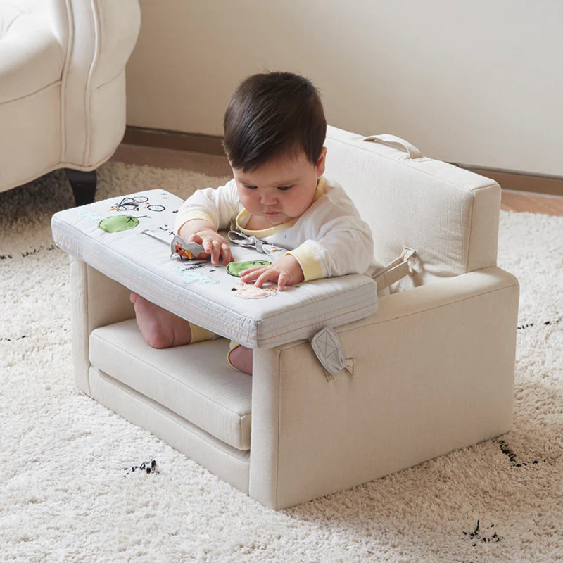 natural square chair wonder and wise rolling chair for baby 