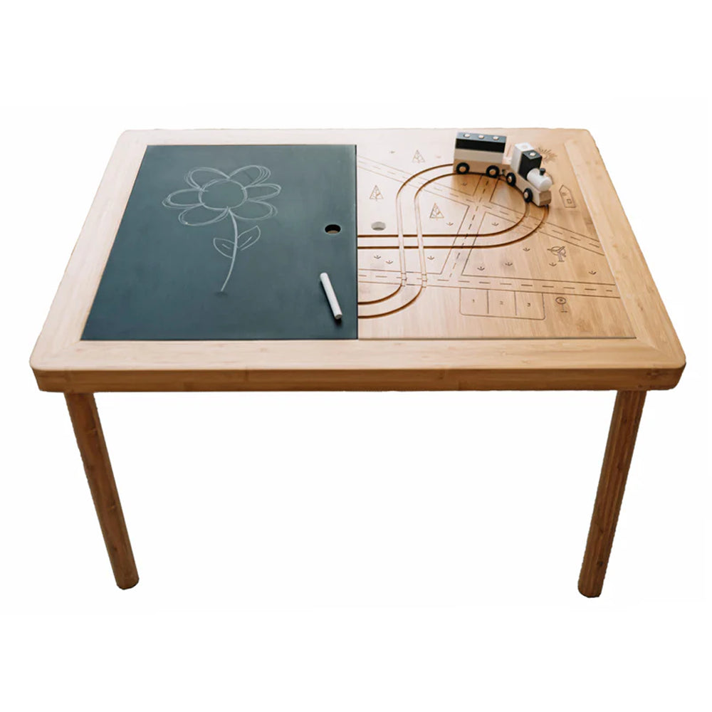 wooden land, sea, and water activity table for stem learning by wonder and wise