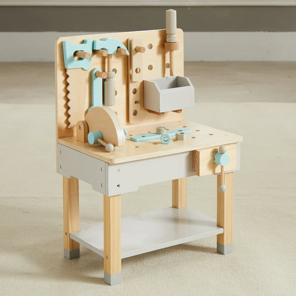little builder wonder and wise wooden children play workbench 