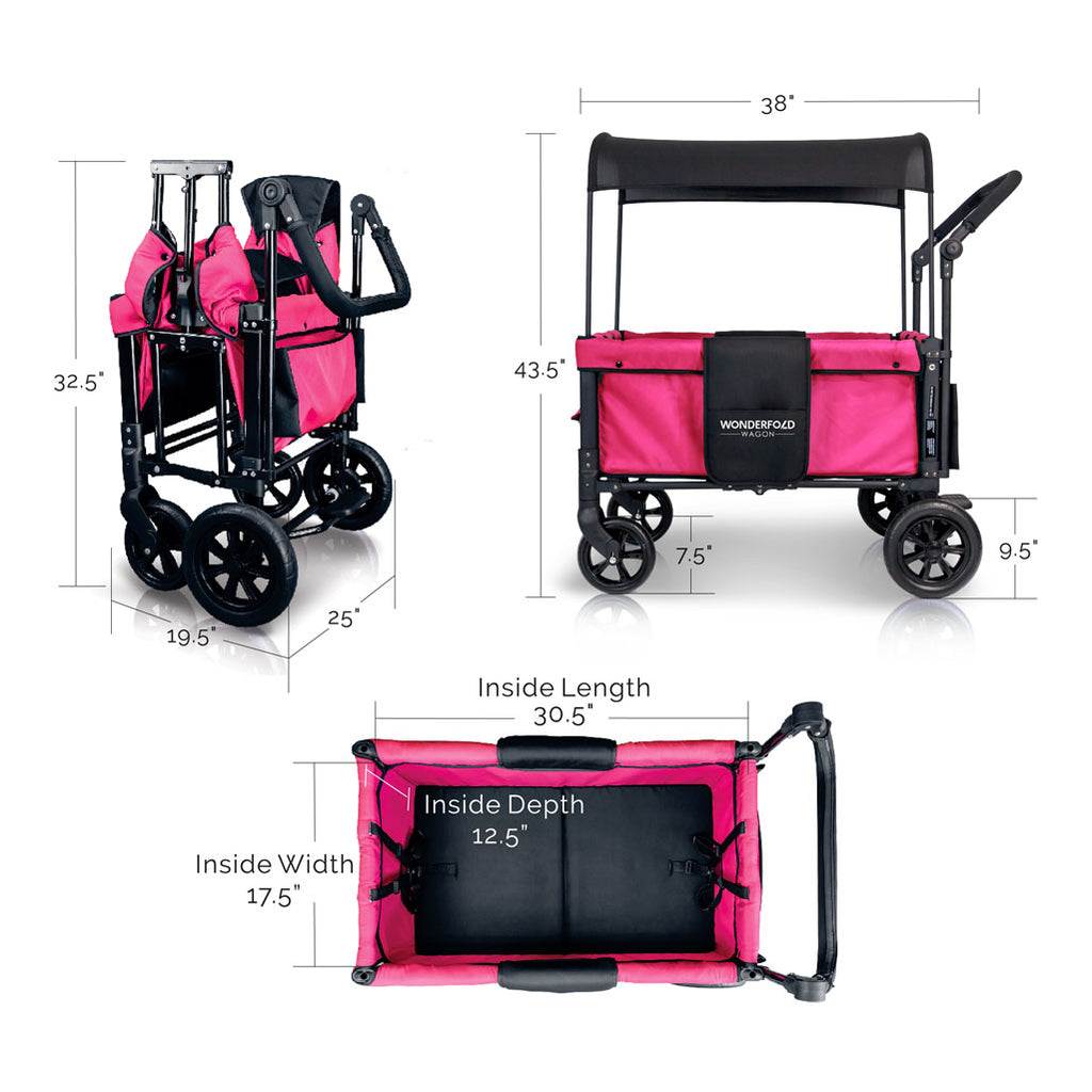 wonderfold fushia push wagon w1