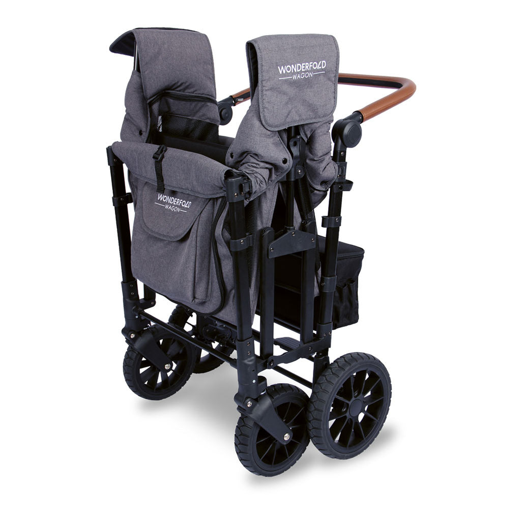 gray w4 luxe wonderfold stroller wagon