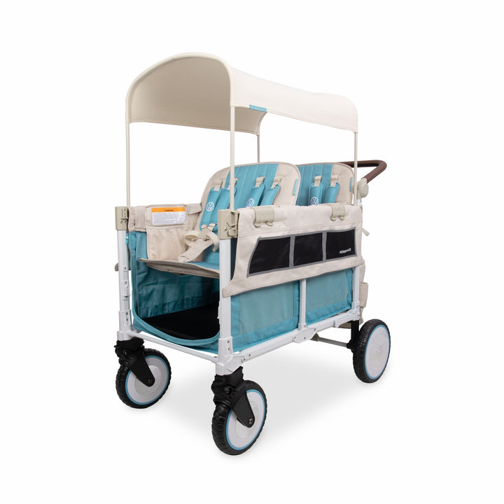 WonderFold VW4 Pro Bondi Blue with front wall lowered for easy loading and open legroom