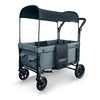 kids gray stroller wagon with canopy 