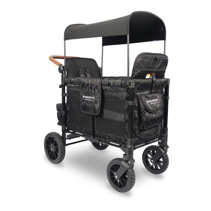 wonderfold luxe black cameo childrens stroller wagon