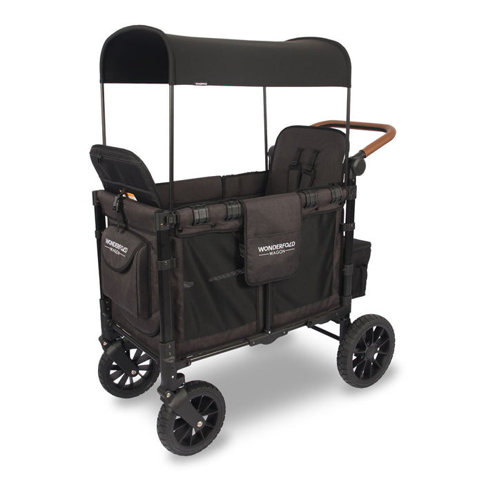 childrens wagon w2 luxe in black by wonderfold wagon stroller for 2