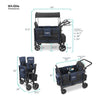 wonderfold elite w4 navy blue stroller wagon dimensions 