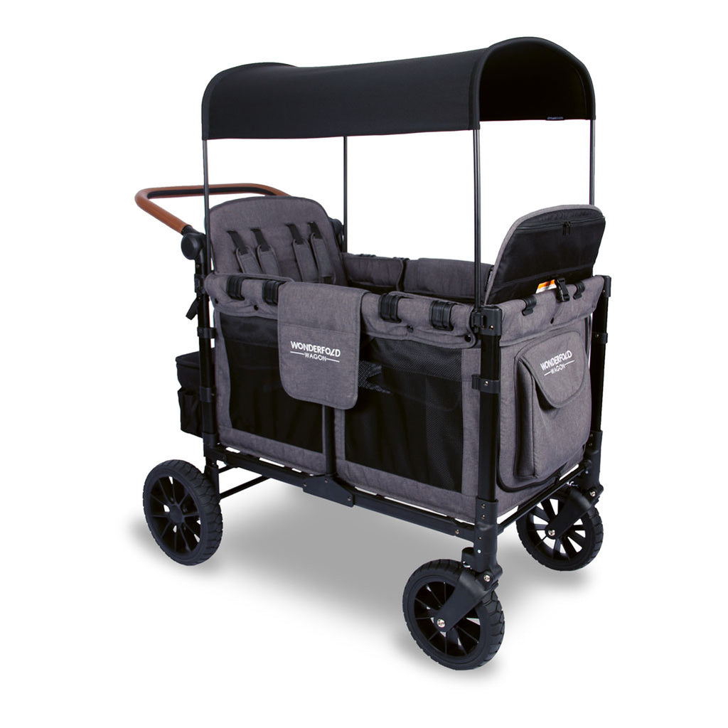 wonderfold w4 push stroller in gray