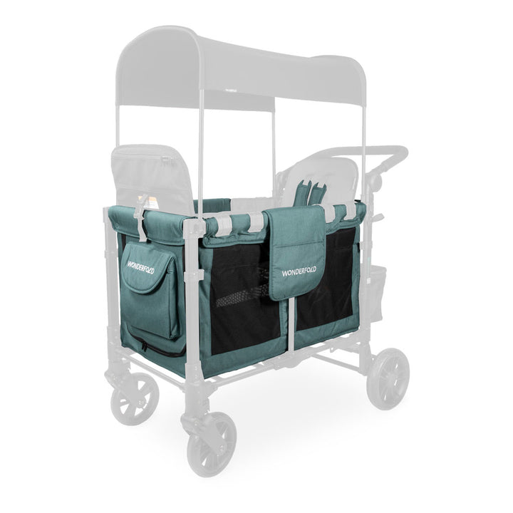 Wonderfold Carriage Fabric in Hunter Green brings bold color and function to your kids wagon stroller.