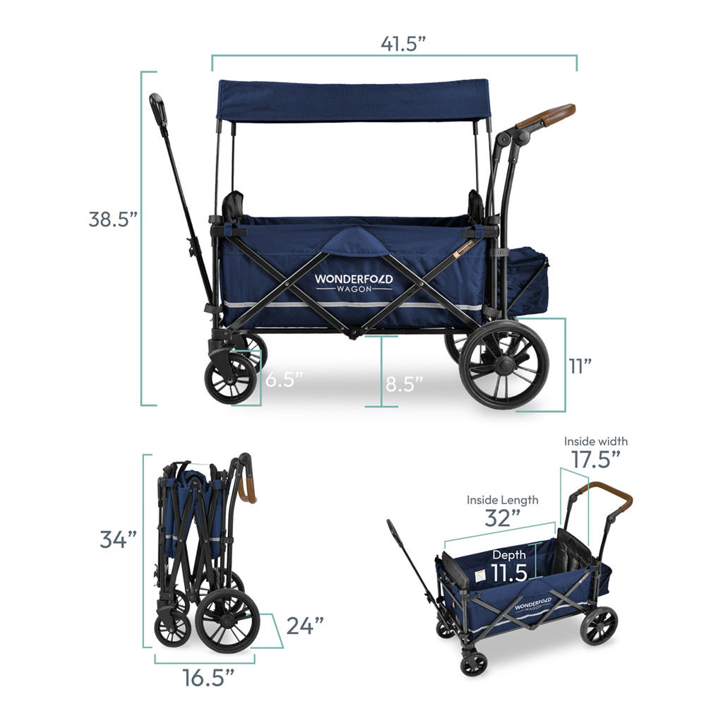 wonderfold x2 wagon stroller dimensions 