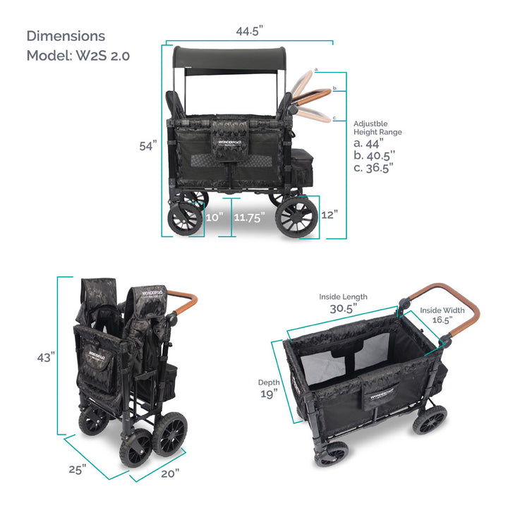 best stroller wagon wonderfold wagon w2 luxe dimensions