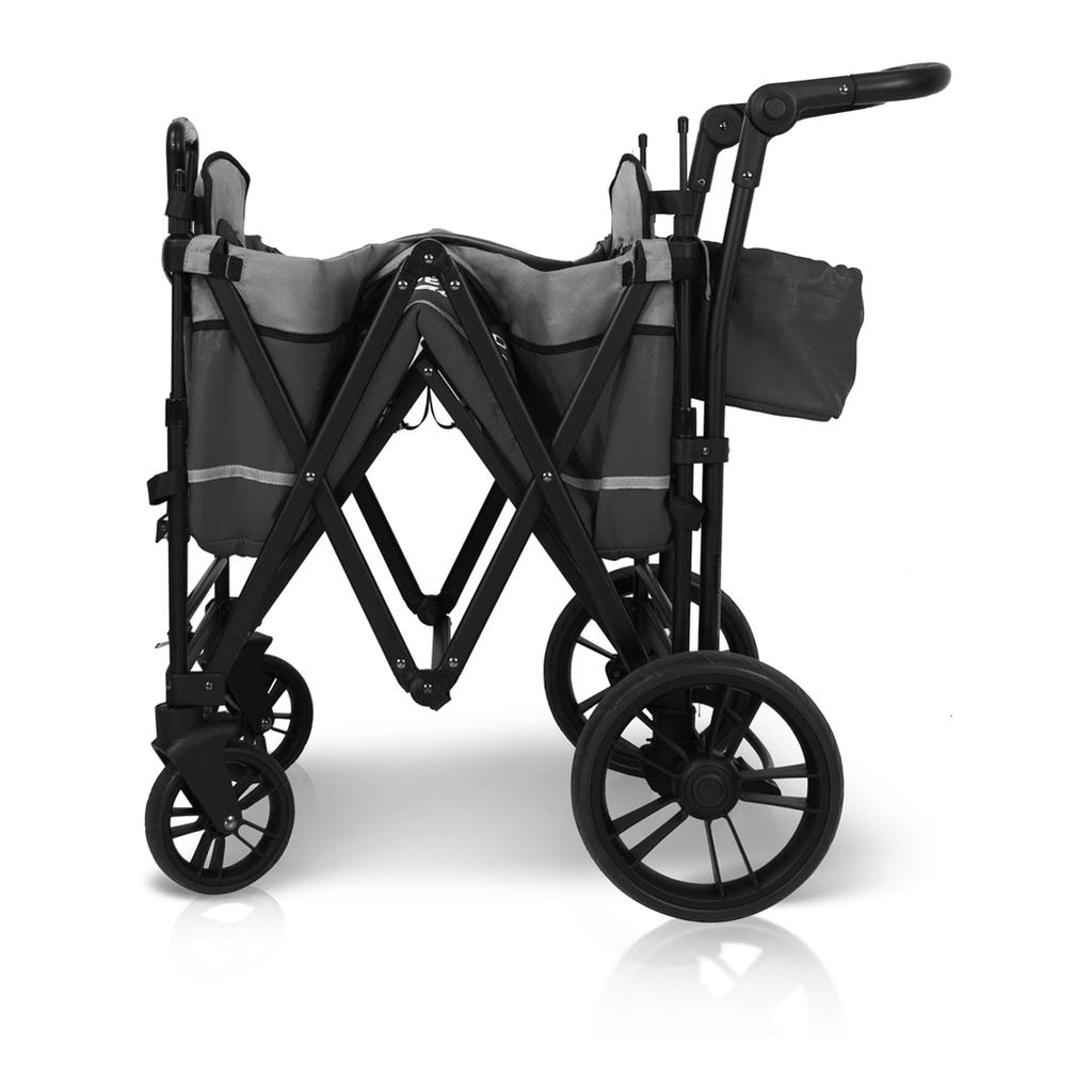 foldable wonderfold kids wagon in gray