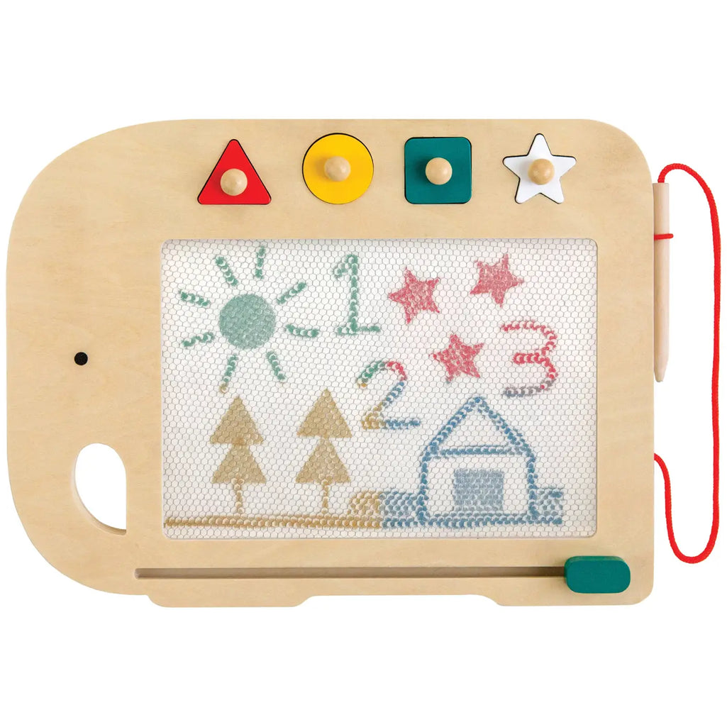 petite collage magic magnetic drawing board four colors with stamps
