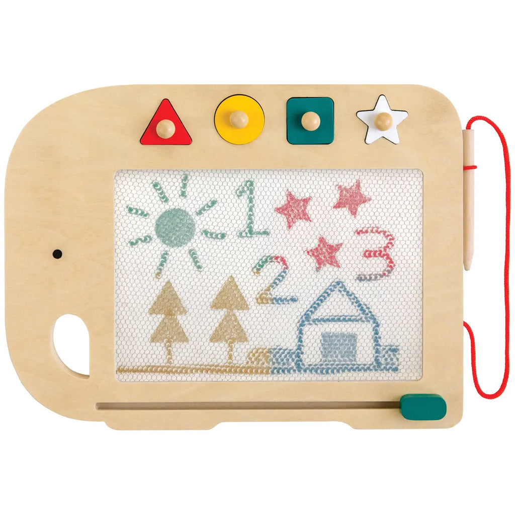 petite collage magic magnetic drawing board four colors with stamps