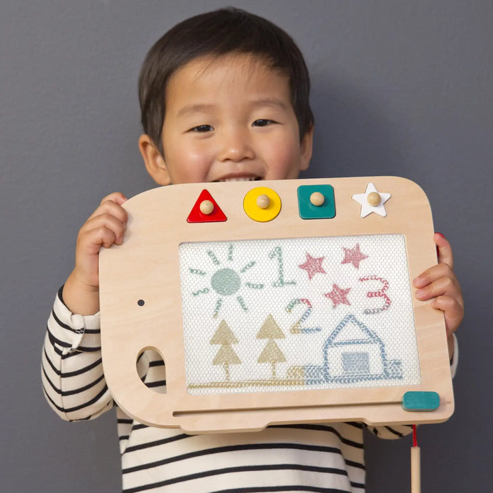 petitecollage magic magnetic drawing board and stamps