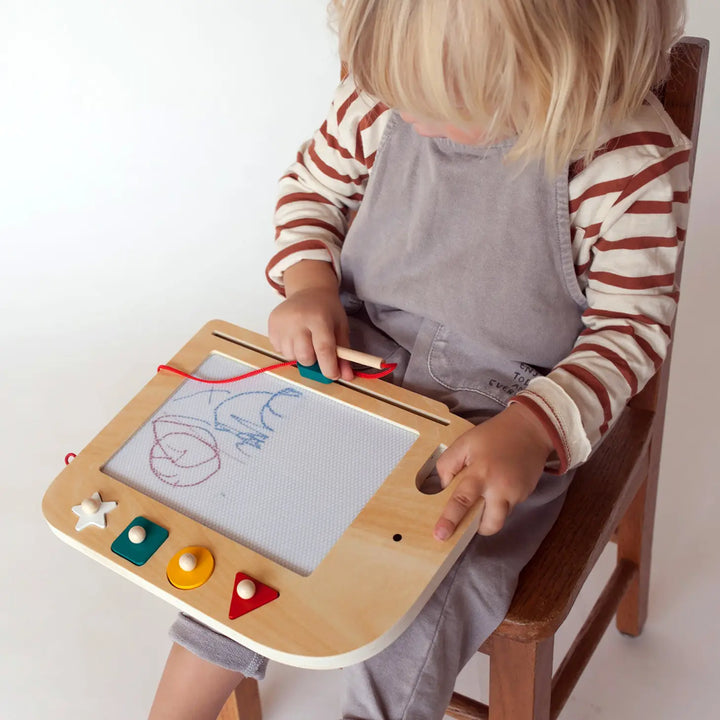 magic drawing board petitcollage elephant with shapes stamps