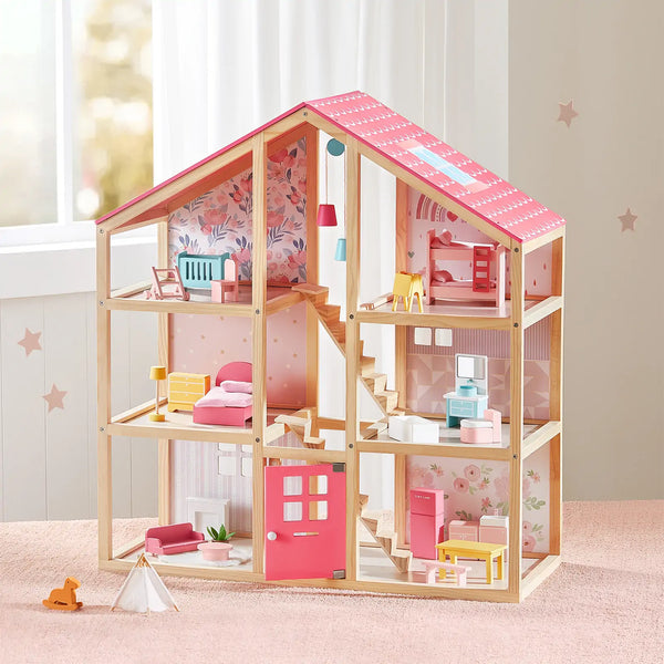 Tiny Land® Love Dollhouse with accessories kids toys